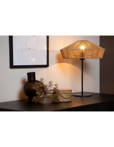 Lampe de table Diam. 40 cm 1xE27 60W Dimmable Naturel - Lucide - Yunkai