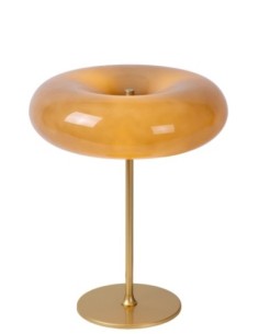 Lampe de table verre et métal  taupe - Lucide - Sentino 2