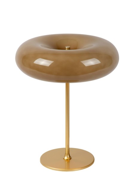 Lampe de table verre et métal  taupe - Lucide - Sentino