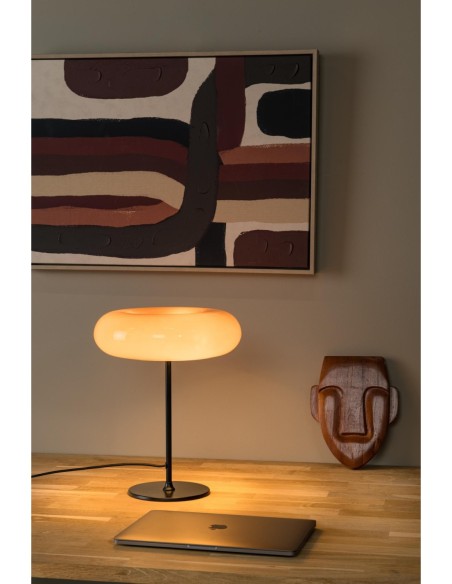 Sentino  de Lucide - Lampe de table verre et métal  orange