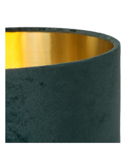 Lampadaire Diam. 34 cm 1xE27 60W Verre et Tissu Vert - Lucide - Esterad
