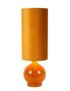 Lampadaire Diam. 34 cm 1xE27 60W Verre Jaune Ocre - Lucide - Esterad