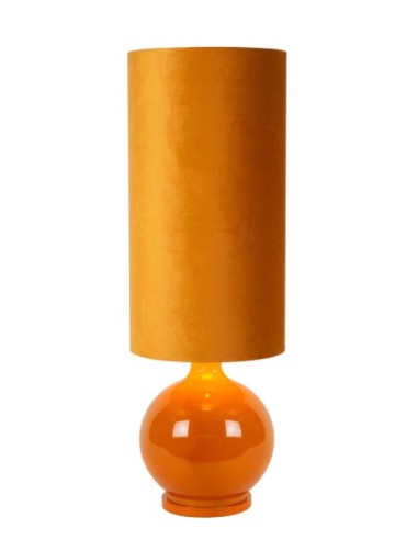 Lampadaire Diam. 34 cm 1xE27 60W Verre Jaune Ocre - Lucide - Esterad