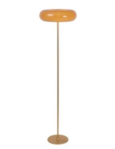 Lampadaire verre et métal taupe - Lucide- Sentino