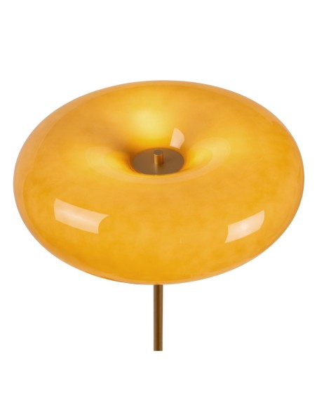 Sentino de Lucide- Lampadaire verre et métal taupe