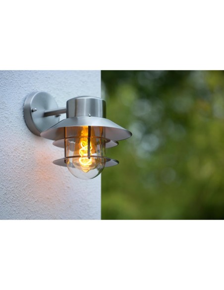 Applique murale extérieur 60 W 1xE27 IP44 Chrome Depoli - ZICO - Lucide