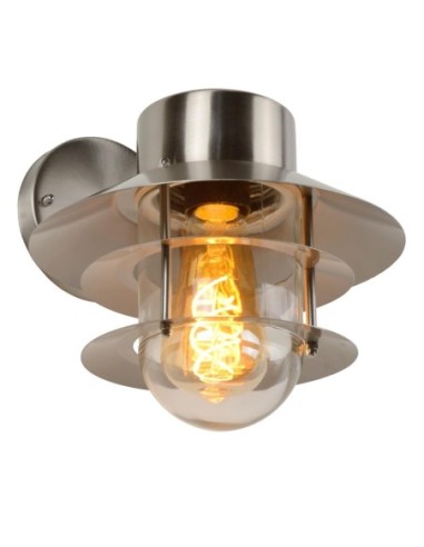 Applique murale extérieur 60 W 1xE27 IP44 Chrome Depoli - ZICO - Lucide