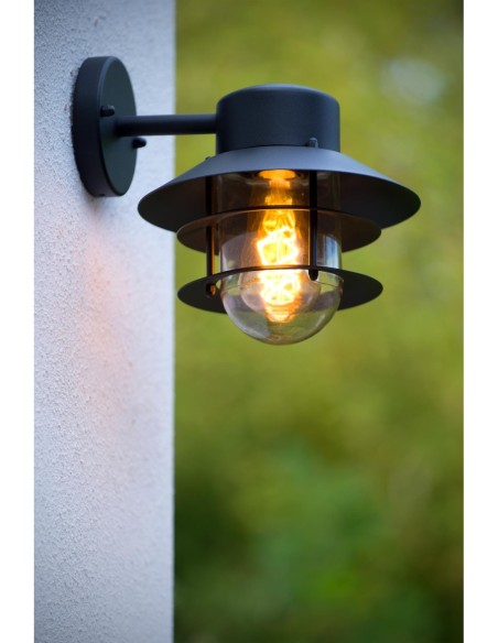 Applique murale extérieur 60W 1xE27 IP44 Noir - ZICO - Lucide