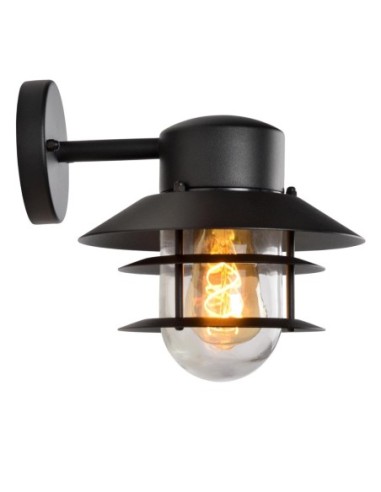 Applique murale extérieur 60W 1xE27 IP44 Noir - ZICO - Lucide