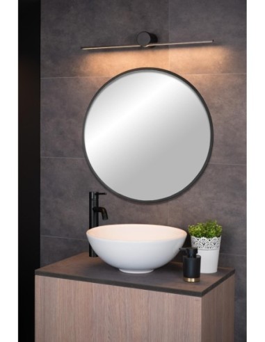Lucide MIZAR Applique murale Salle de bains LED 1x6W 2700K IP44 Noir | Deko Light