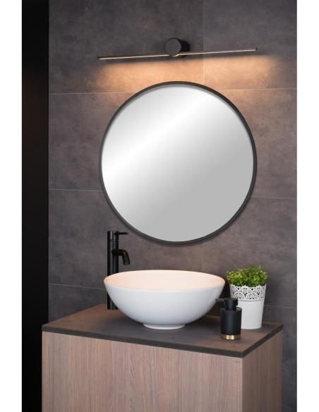 Lucide MIZAR Applique murale Salle de bains LED 1x6W 2700K IP44 Noir | Deko Light