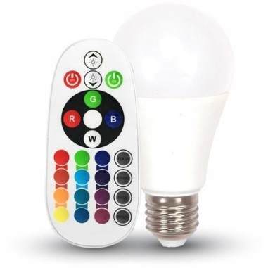 Ampoule RGB E27 6W avec télécommande - Luminance Leluminaireled.com