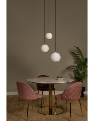 Bina  de Lucide - Suspension porcelaine blanche 3xE27 -