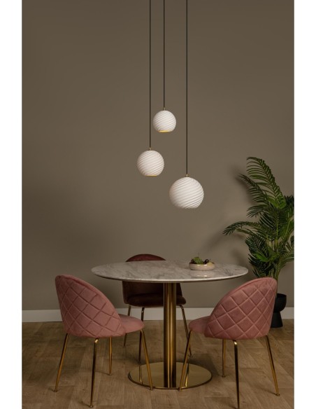 Bina  de Lucide - Suspension porcelaine blanche 3xE27 -