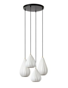 Lucide CINZIA Suspension Diam. 55,5 cm 4xE27 Blanc | Deko Light 2