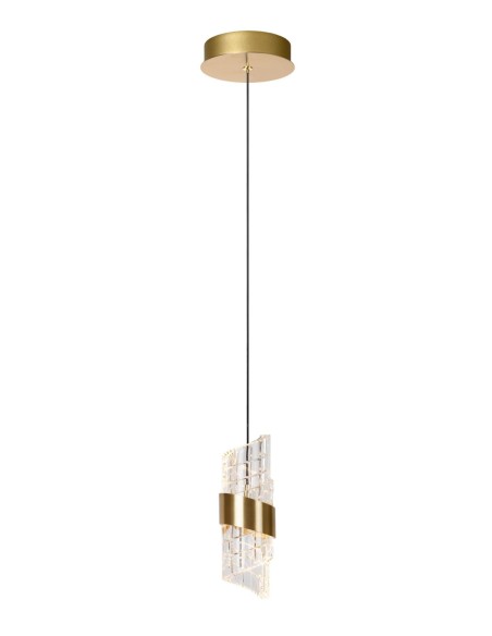 Suspension Diam. 13 cm LED 1x9W 2700K Or Mat / Laiton - Lucide - Kligande