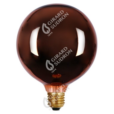 Ampoule décorative Led  forme globe à filament E27  cuivrée - Girard-Sudron 