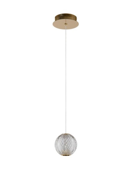 Suspension Lucide CINTRA allumée lumière chaude 2700K intérieur