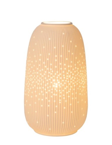 Lucide FLORES Lampe de table Diam. 14,1 cm 1xE14 Blanc | Deko Light