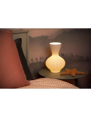 Lucide - Momoro - lampe de table ou de chevet - porcelaine blanche