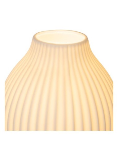 Momoro de Lucide- lampe de table porcelaine blanche - diam 20 cm