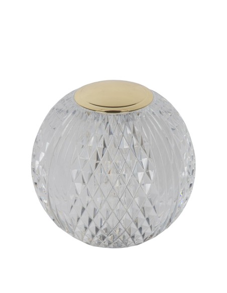 Lampe Lucide CINTRA allumée sur table ambiance lumière chaude 2700K