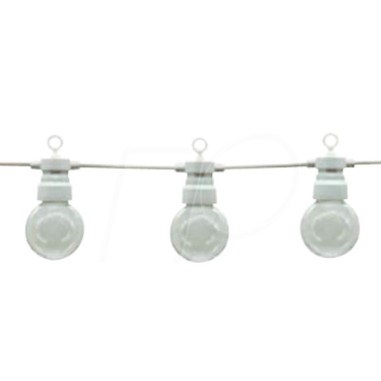 Guirlande Led lumineuse étanche 20 ampoules transparentes - Optonica Leluminaireled.com