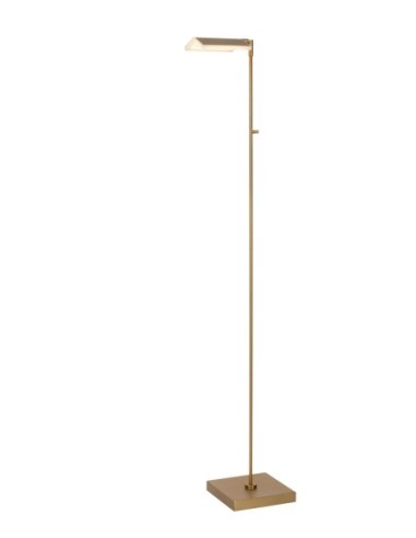 Lampadaire LED Dim. CCT 1x12W 2700K/4000K Or Mat / Laiton - Lucide - Aaron