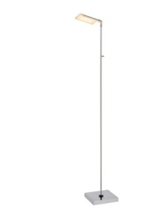 Lampadaire LED Dim. CCT 1x12W 2700K/4000K Chrome - Lucide - Aaron