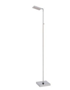 Lampadaire LED Dim. CCT 1x12W 2700K/4000K Chrome - Lucide - Aaron 2