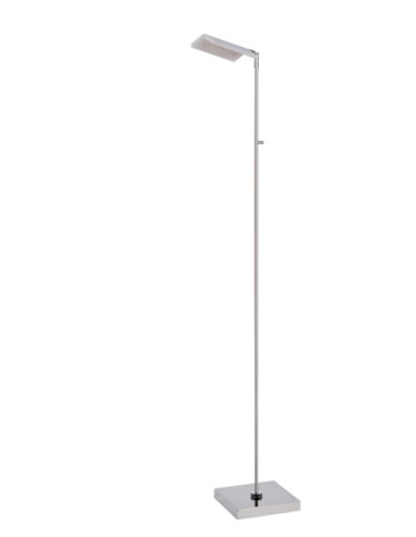 Lampadaire LED Dim. CCT 1x12W 2700K/4000K Chrome - Lucide - Aaron
