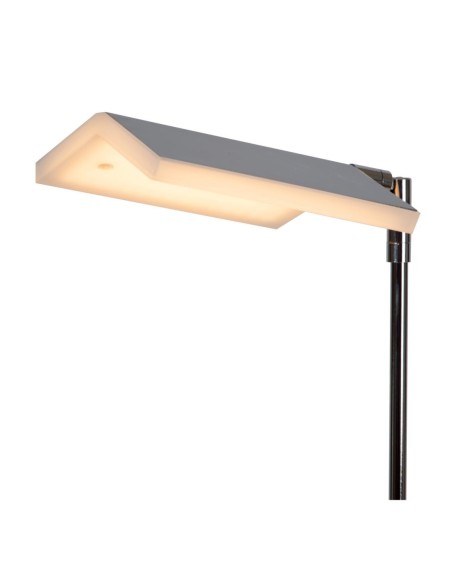 Lampadaire LED Dim. CCT 1x12W 2700K/4000K Chrome - Lucide - Aaron