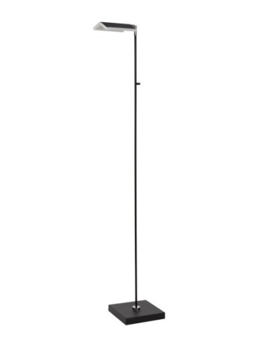 Lampadaire LED Dim. CCT 1x12W 2700K/4000K Noir - Lucide - Aaron