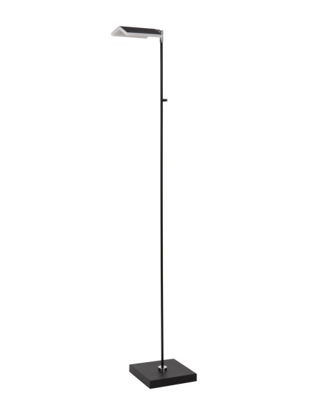 Lampadaire LED Dim. CCT 1x12W 2700K/4000K Noir - Lucide - Aaron