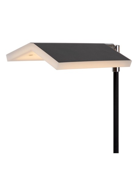 Lampadaire LED Dim. CCT 1x12W 2700K/4000K Noir - Lucide - Aaron