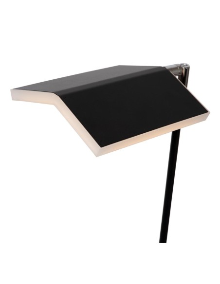 Lampadaire LED Dim. CCT 1x12W 2700K/4000K Noir - Lucide - Aaron