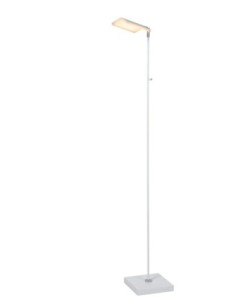Lucide AARON Lampadaire / lampe de lecture LED Dim. CCT 1x12W 2700K/4000K Blanc | Deko Light