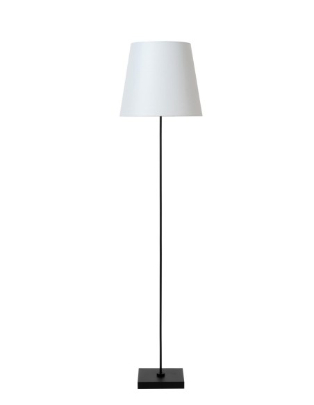 Lucide  - Pendio - Lampadaire métal noir abat-jour textile - E27