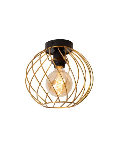 Lucide DANZA Plafonnier Diam. 25 cm 1xE27 Or Mat / Laiton | Deko Light