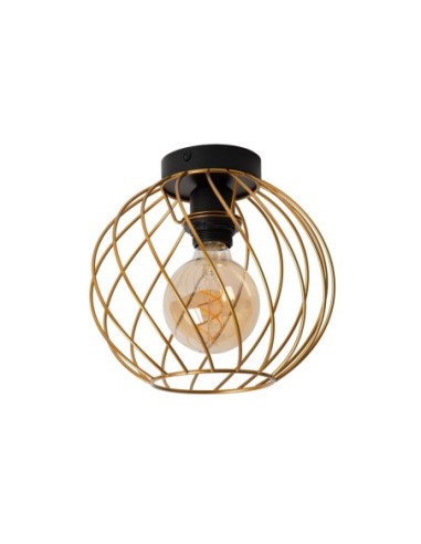 Lucide DANZA Plafonnier Diam. 25 cm 1xE27 Or Mat / Laiton | Deko Light