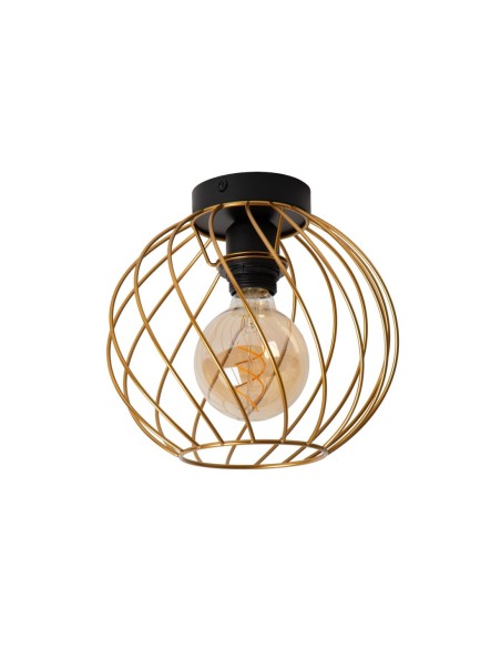 Lucide DANZA Plafonnier Diam. 25 cm 1xE27 Or Mat / Laiton | Deko Light