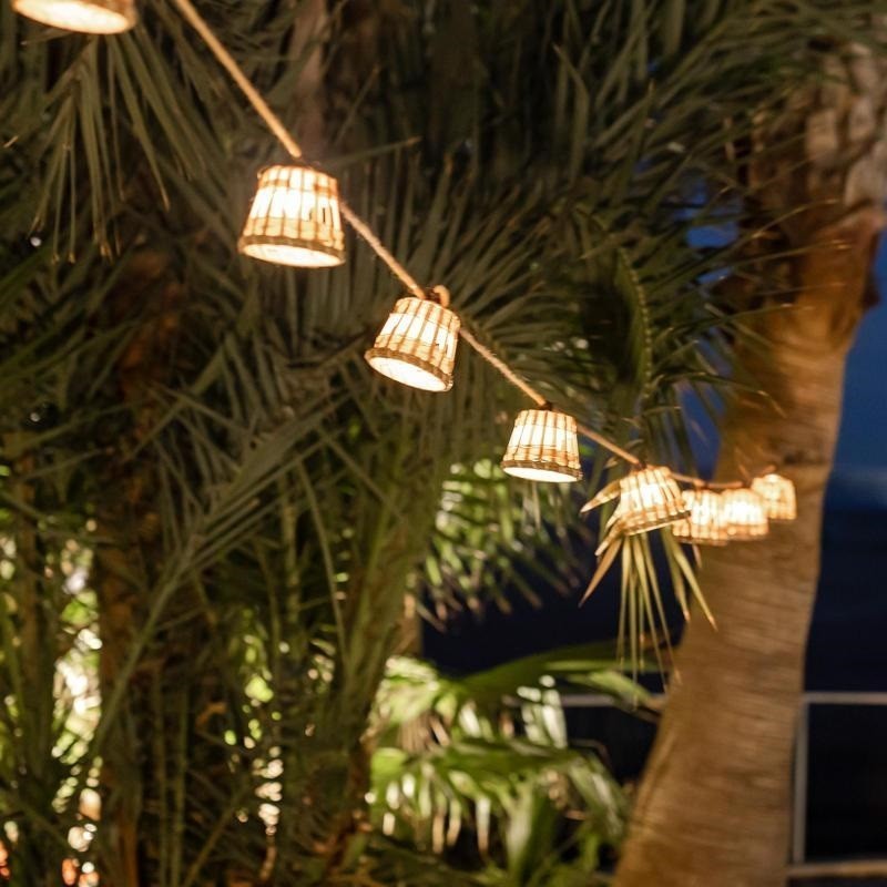 Guirlande lumineuse LED imperméable avec ampoules Edison, 10 prises,  éclairage décoratif d'extérieur, idéal pour une