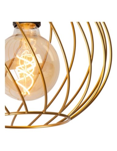 Lucide DANZA Plafonnier Diam. 25 cm 1xE27 Or Mat / Laiton | Deko Light