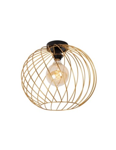 Lucide DANZA Plafonnier Diam. 40 cm 1xE27 Or Mat / Laiton | Deko Light