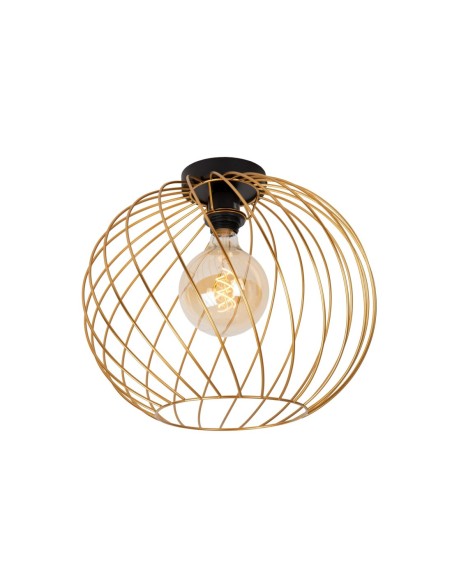 Lucide DANZA Plafonnier Diam. 40 cm 1xE27 Or Mat / Laiton | Deko Light