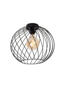 Lucide DANZA Plafonnier Diam. 40 cm 1xE27 Noir | Deko Light