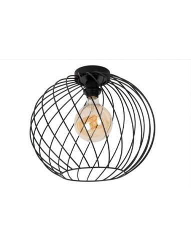 Lucide DANZA Plafonnier Diam. 40 cm 1xE27 Noir | Deko Light