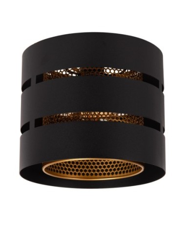 Lucide ROSAS Plafonnier Diam. 26 cm 1xE27 Noir | Deko Light