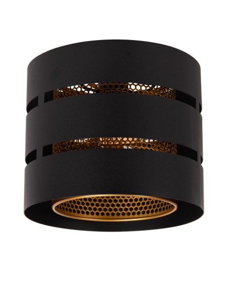 Lucide ROSAS Plafonnier Diam. 26 cm 1xE27 Noir | Deko Light