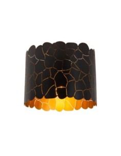 Plafonnier Led E27  diam. 25.5 cm Noir & Or mat - Lucide - Almelo